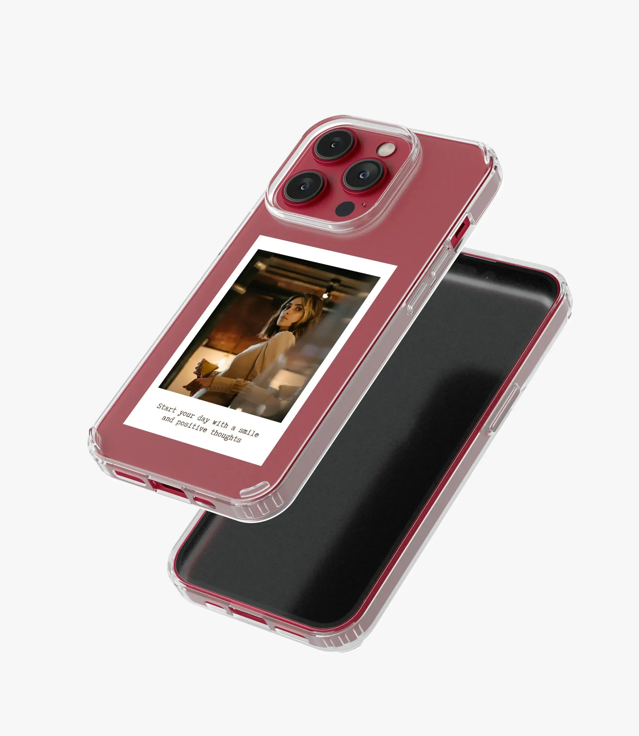 Start Day With Smile Aesthetic Polaroid Silicone Case