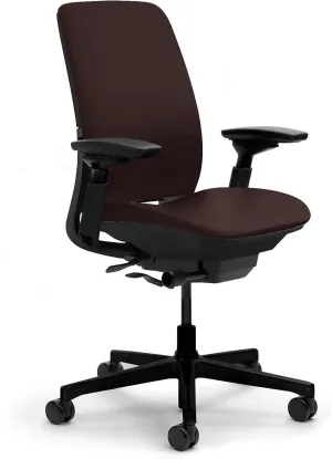 Steelcase Amia Mahogany Leather Chair