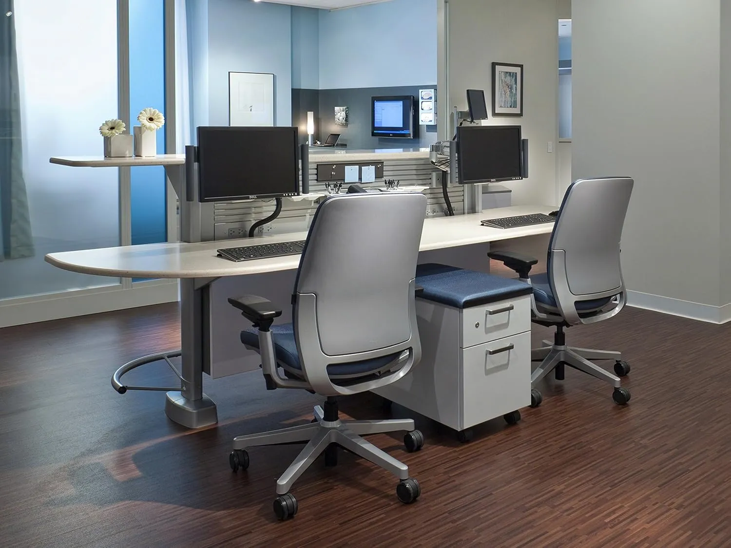 Steelcase Amia Mahogany Leather Chair