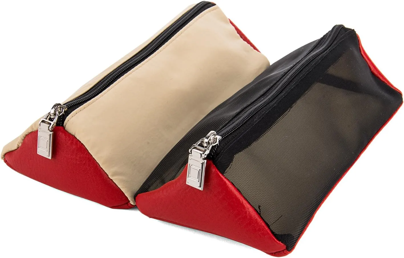 Stowaway Compact Roll Up Pouch, Beige/Red Wine, One Size