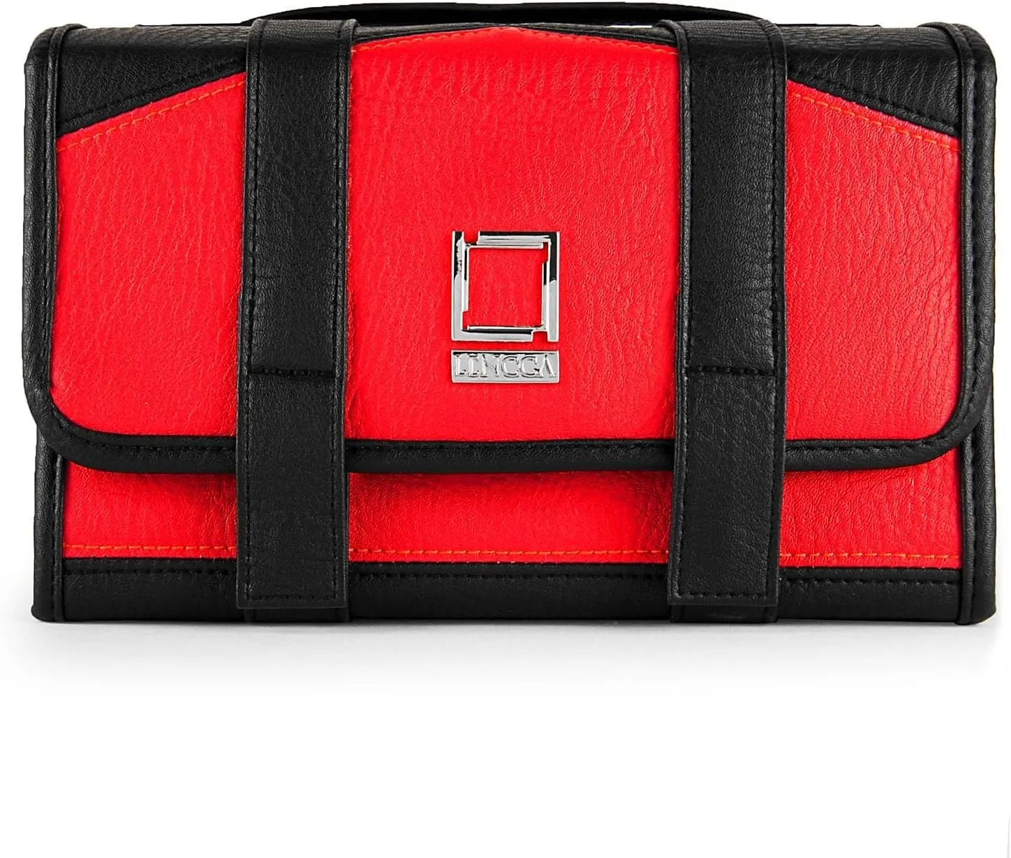 Stowaway Compact Roll Up Pouch, Red/Black, One Size