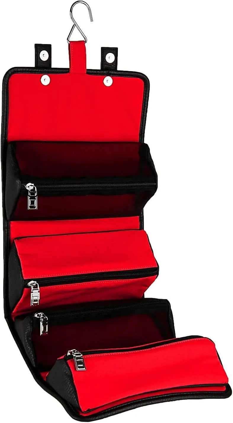Stowaway Compact Roll Up Pouch, Red/Black, One Size