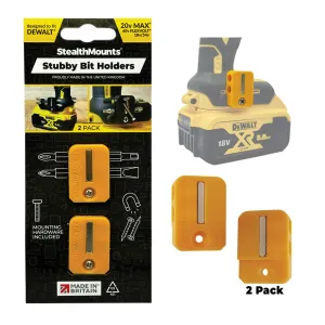Stubby Magnetic Bit Holder For Dewalt XR & Flaxvolt Tools - Yellow