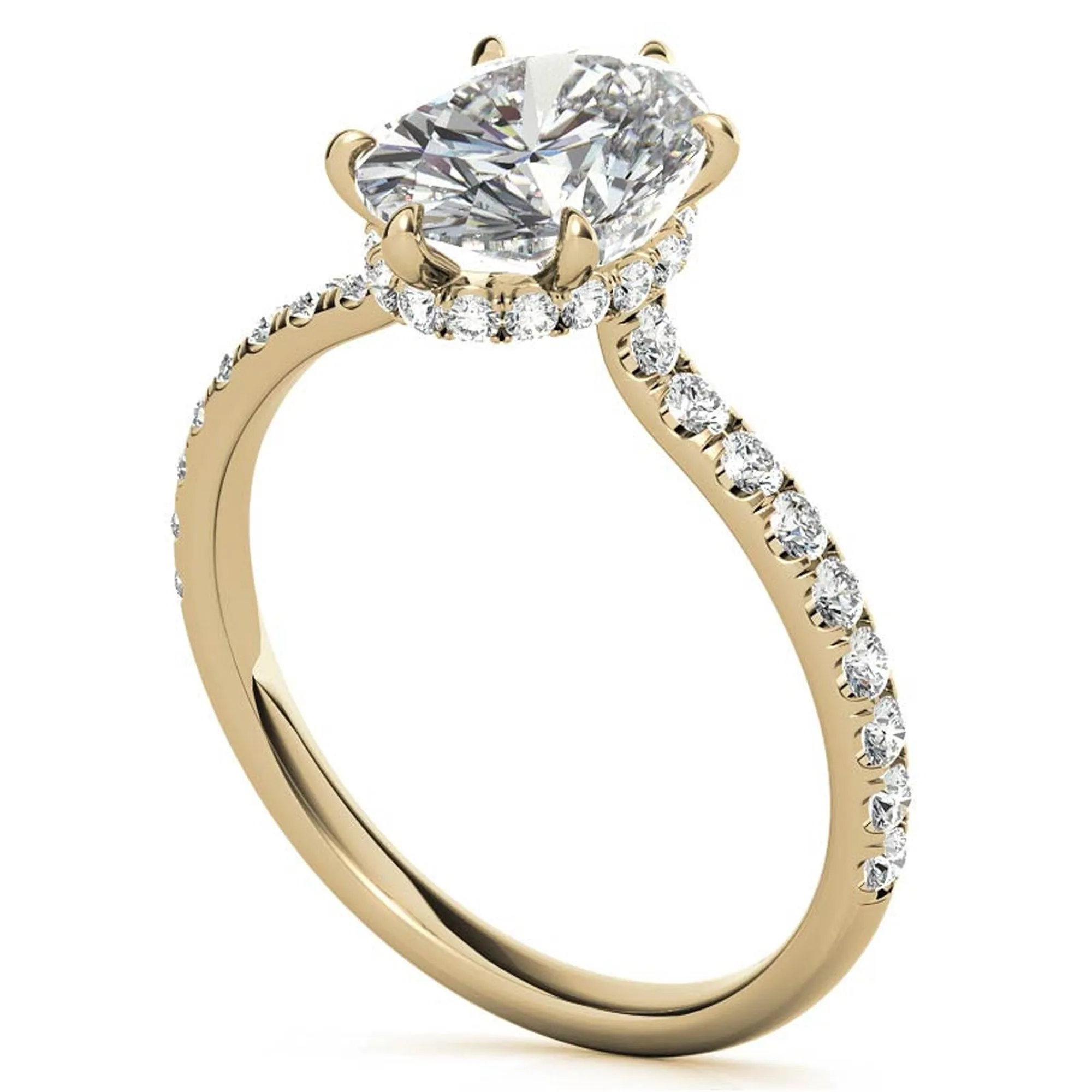 Stunning Adjustable Stackable Oval Ring in Yellow Gold Plated Sterling Silver