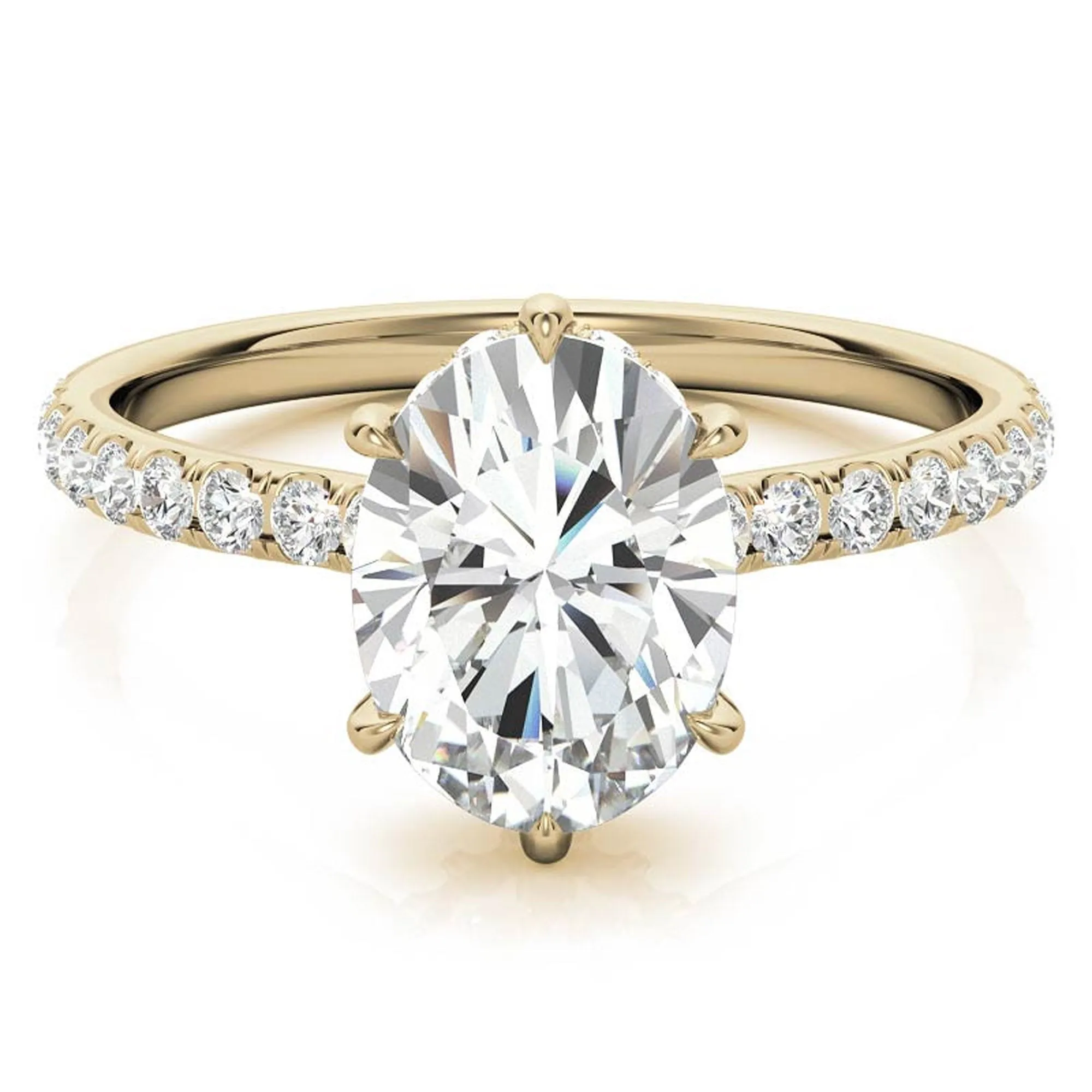 Stunning Adjustable Stackable Oval Ring in Yellow Gold Plated Sterling Silver