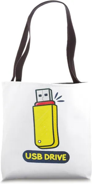 Stylish USB Drive Graphic with Tech Vibes Tote Bag