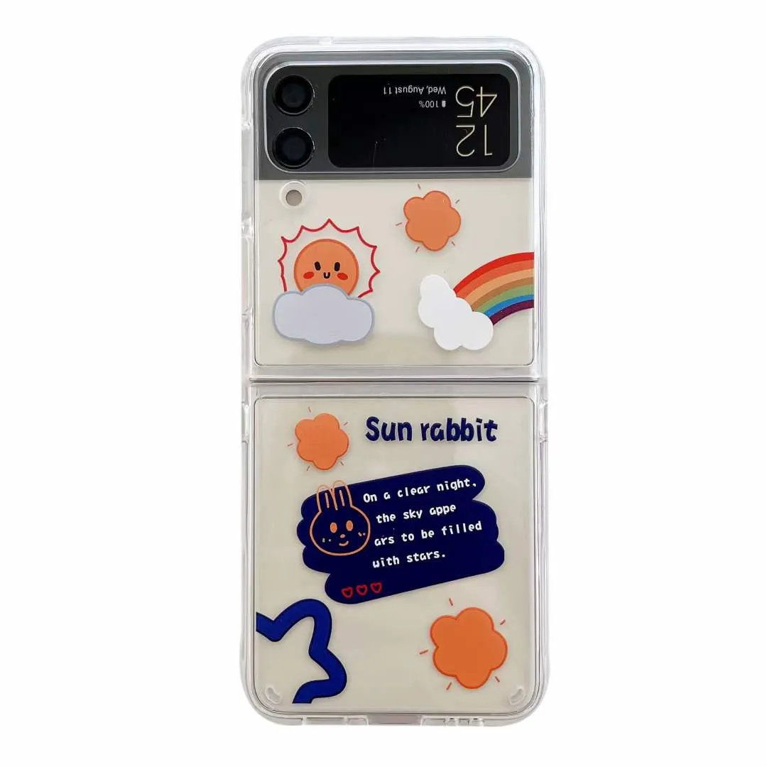 Sublimation loveliness Cartoon cute fold Case For Z Flip 1/2/3 Phone Case
