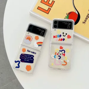Sublimation loveliness Cartoon cute fold Case For Z Flip 1/2/3 Phone Case