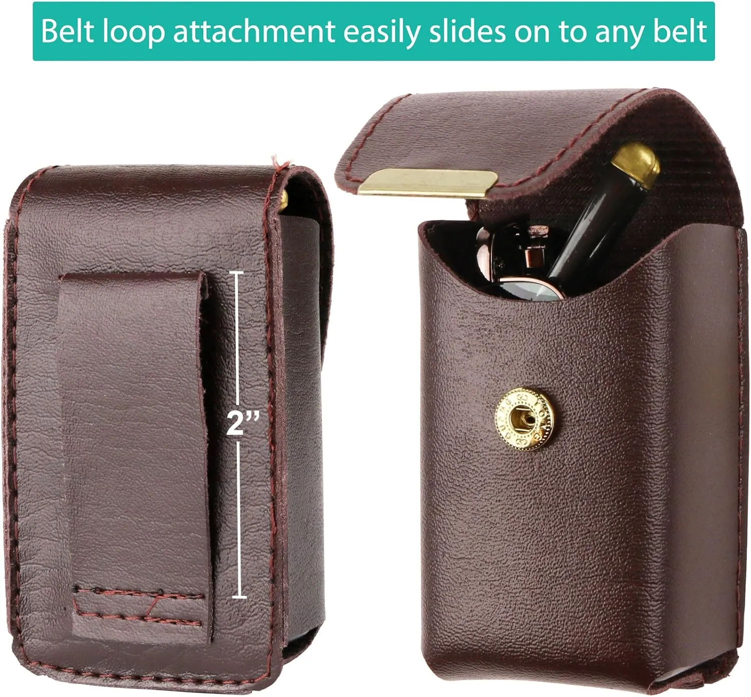 Success Eyewear Reading Glasses Fashion Folding Readers w Leather Cases Glasses for Reading for Men Women 2 Pk