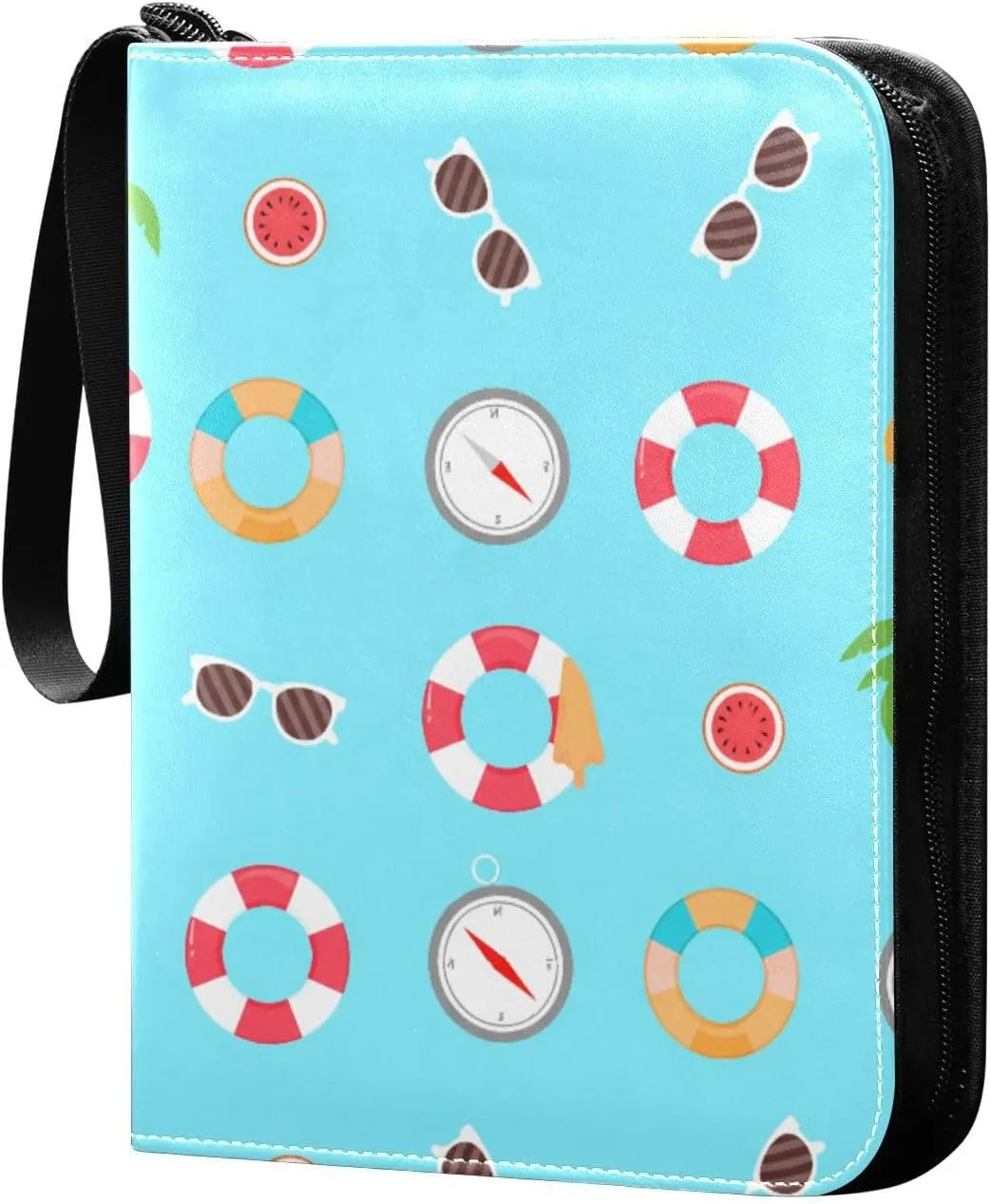 Summer Card Binder 4 Pockets, 400 Pockets Trading Card Binder Removable Card Albums Card Holder for Games, Sports, Football, Baseball Cards
