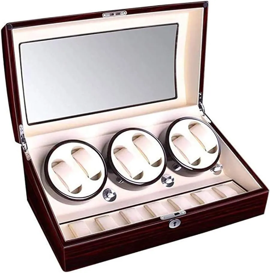 Super Large Mechanical Watch Winding Box Watch Shaker Automatic Watch Winding Box Shaker Rotating 6 7 with Ultra-Quiet Motor Automatic Rotating