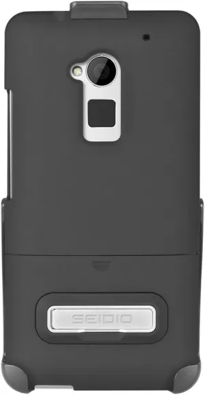 SURFACE Case with Metal Kickstand for use with HTC One Max - Retail Packaging - Black