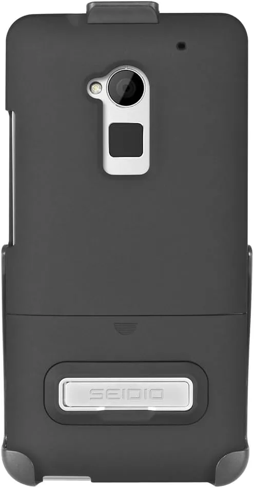 SURFACE Case with Metal Kickstand for use with HTC One Max - Retail Packaging - Black