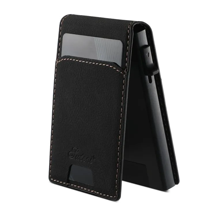 Suteni Litchi Texture Magnetic Key Press Automatically Pop Up Card Box