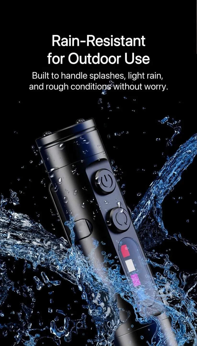 Taclite Mini - The Ultimate Everyday Micro Tool, Rechargeable LED Magnetic Super Bright Tactical Flashlight with Hat Clip, IP68 Waterproof, 3 Brightness, For Hiking, Emergency, Hurricane (Black)