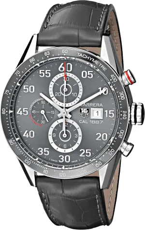 TAG Heuer Men's CAR2A11.FC6313 Carrera Analog Display Swiss Automatic Grey Watch