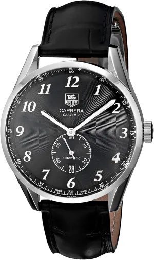 TAG Heuer Men's WAS2110.FC6180 Carrera Watch With Black Leather Band
