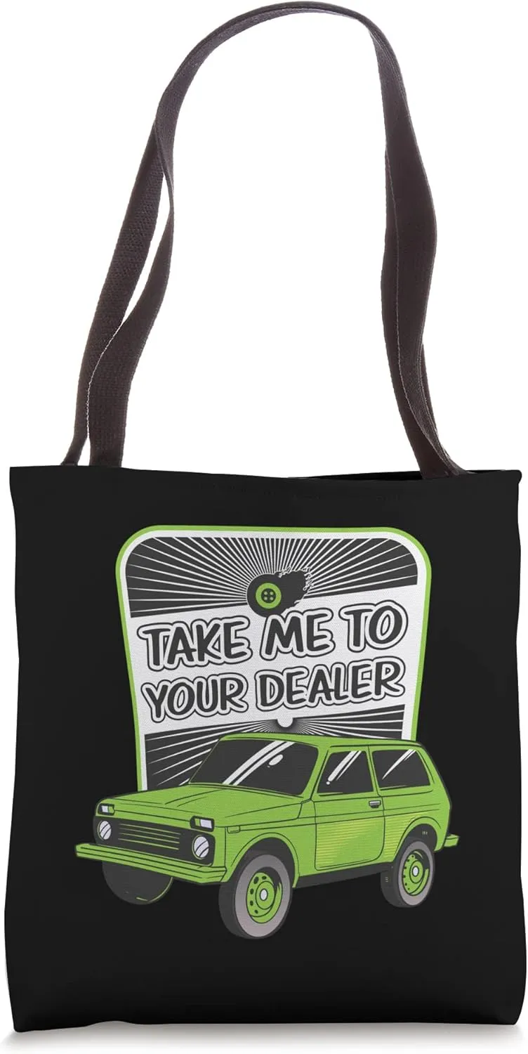 Take Me to Your Car Dealer Mechanics Salesman Graphic Tote Bag