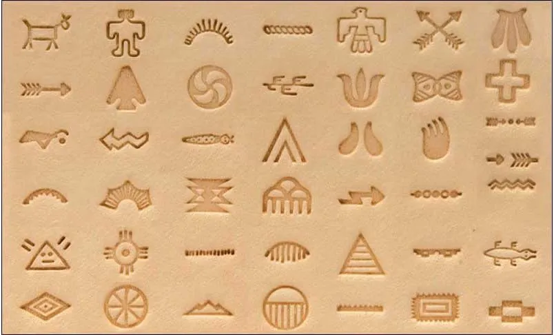 Tandy Leather Native American Symbol Stamp Set 8160-00