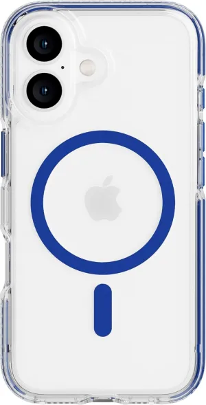 Tech21 EvoCrystal for iPhone 16 - Compatible with MagSafe - Impact Protection Case 15x Military Standard Tested - in Blue