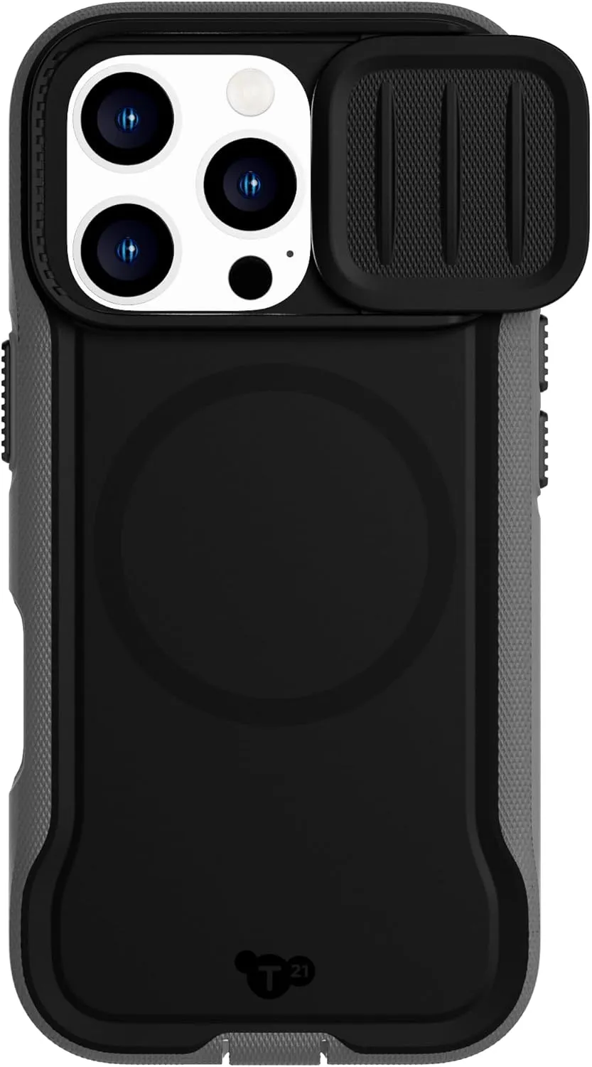 Tech21 EvoMax for iPhone 16 Pro Compatible with MagSafe - Impact Protection Case 21x Military Standard Tested - Camera Shield -in Black/Charcoal