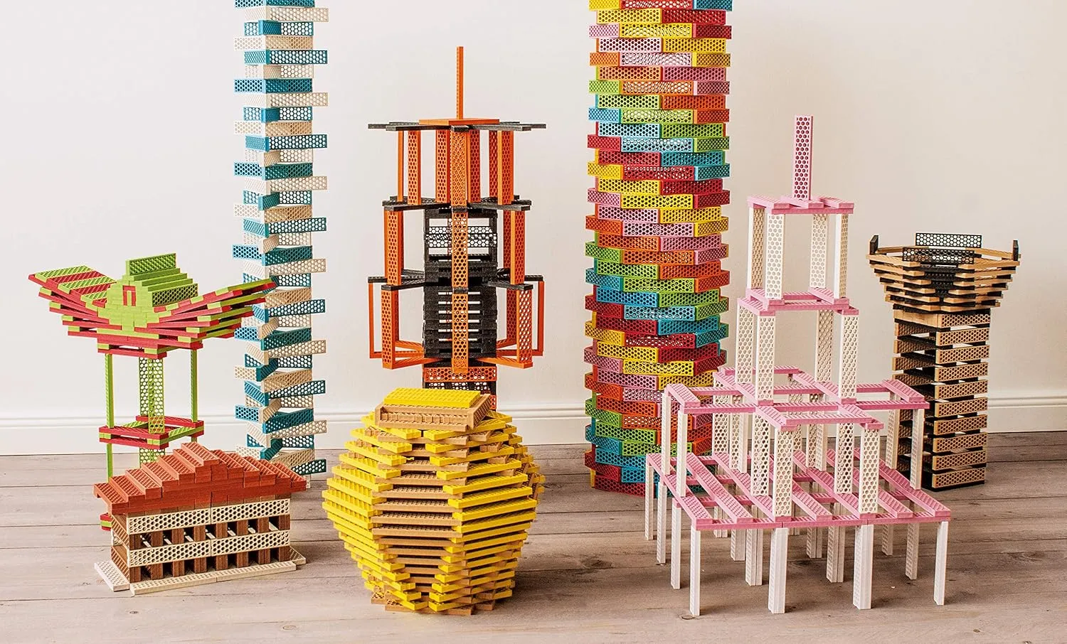 Tegu 120 Piece Perfect Blocks Building Set, Rainbow (Amazon Exclusive)