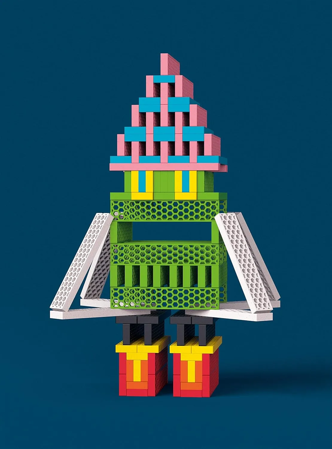 Tegu 120 Piece Perfect Blocks Building Set, Rainbow (Amazon Exclusive)