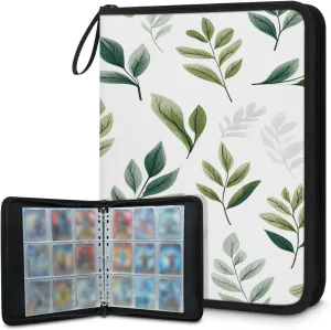 Tender Leaf 3 Ring Trading Zipper Binder Strap, Trading Card Binder 9 Pocket, 900 Pockets Card Holder with 50 Removable Sleeves for Game Cards