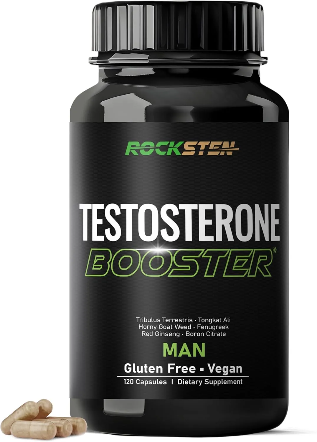 Testosterone Booster Men Supplement - Male Enhancing Support with Tribulus Terrestris Tongkat Ali Fenugreek Red Ginseng - Stamina Energy Test Boost Capsules for Muscle Growth Body Building Workout