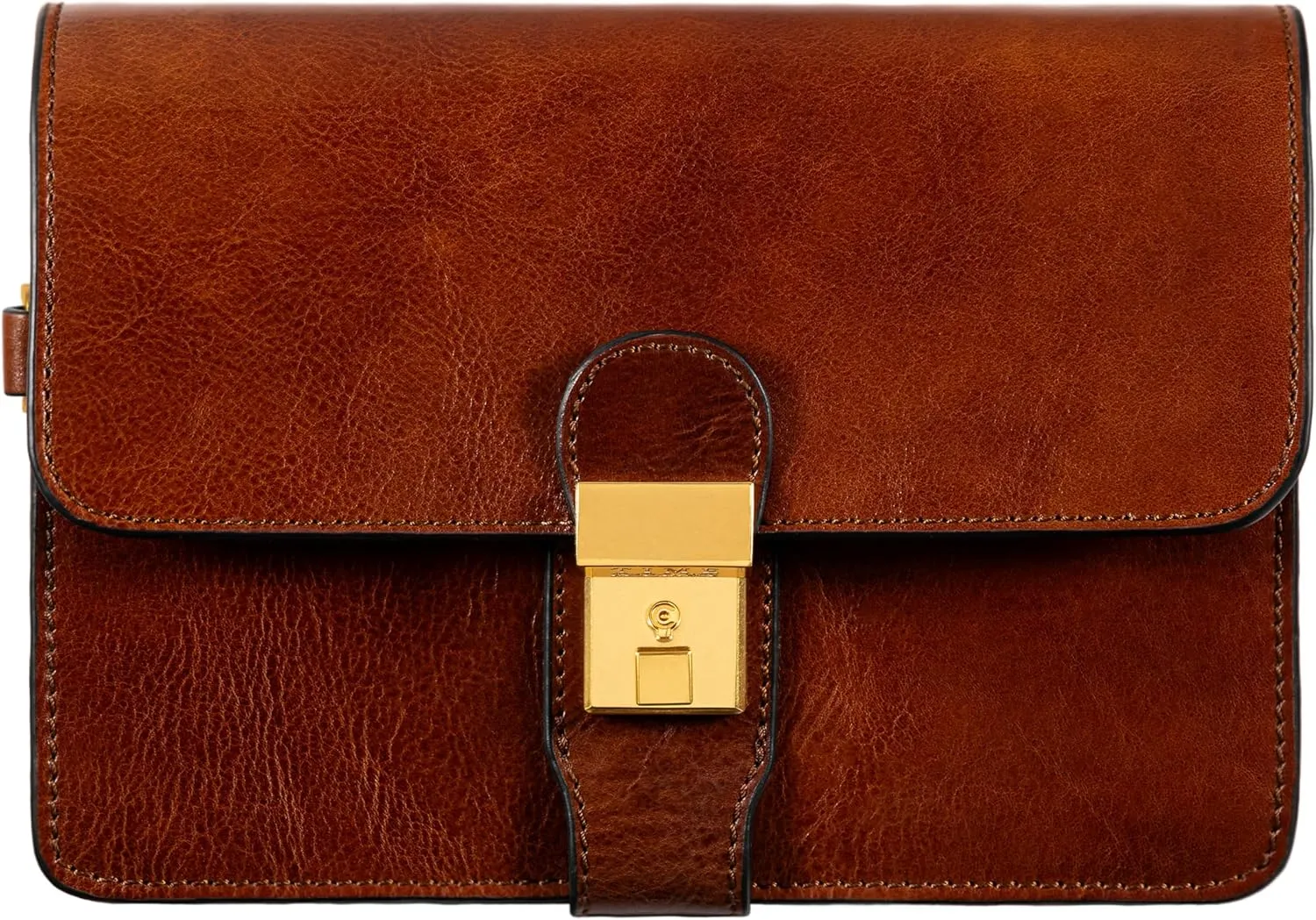 Time Resistance Leather Clutch - Men's Organizer Wrist Bag - Briefcase Handmade in Italy