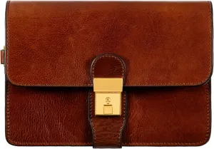 Time Resistance Leather Clutch - Men's Organizer Wrist Bag - Briefcase Handmade in Italy