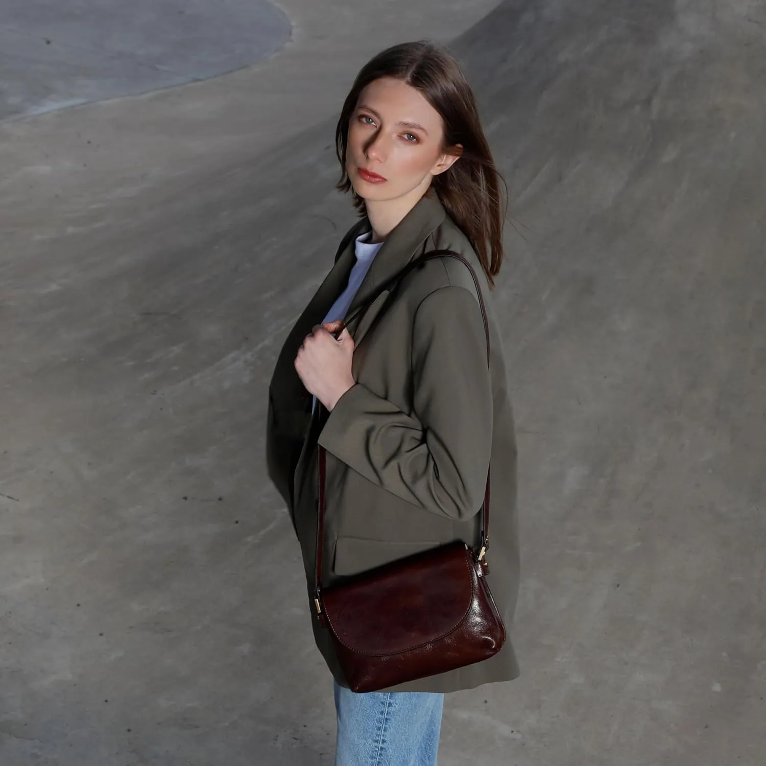 Time Resistance Leather Cross Body Bag for Women - Handbag - Shoulder Bag - Messenger - Purse