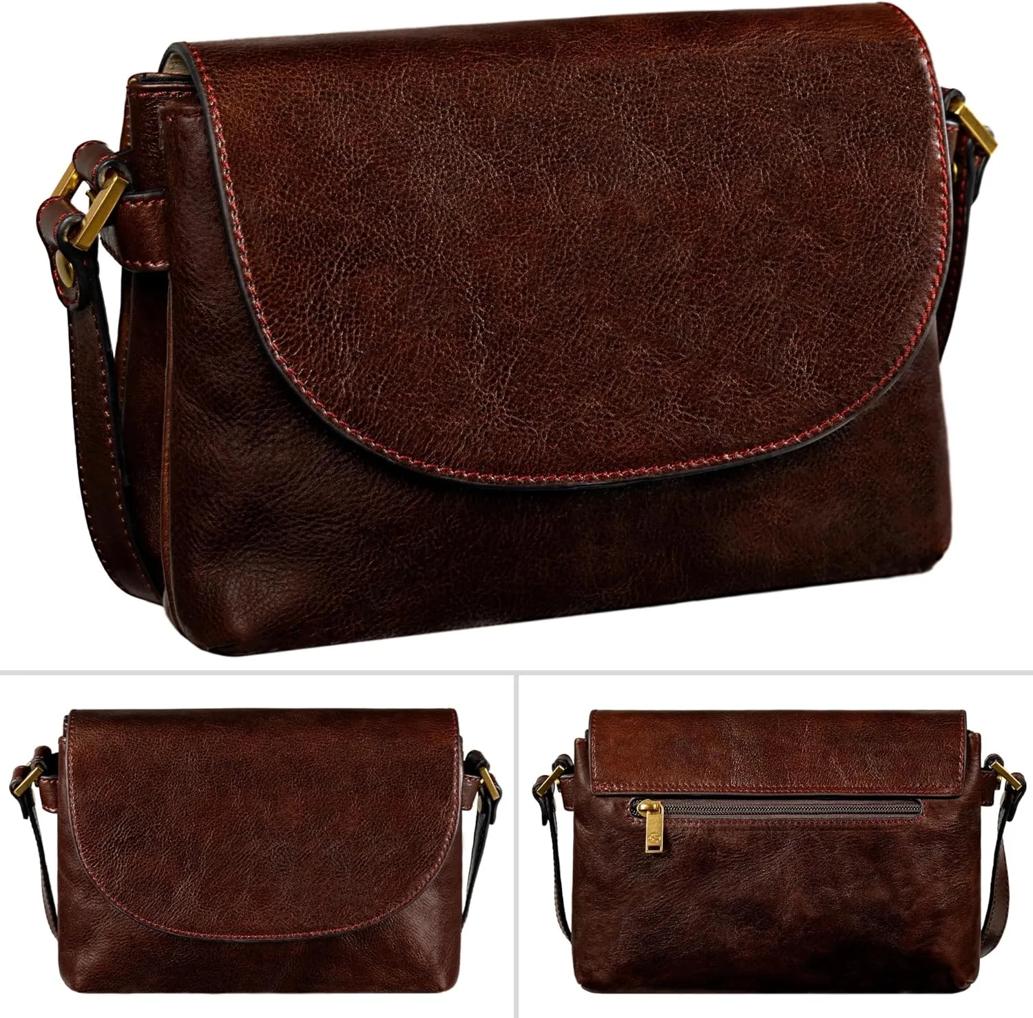 Time Resistance Leather Cross Body Bag for Women - Handbag - Shoulder Bag - Messenger - Purse