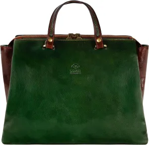 Time Resistance Leather Handbag for Women - Italian Handmade Bag - Top Handle Bag - Ladies Handbag - Cowhide Purse - Shopper