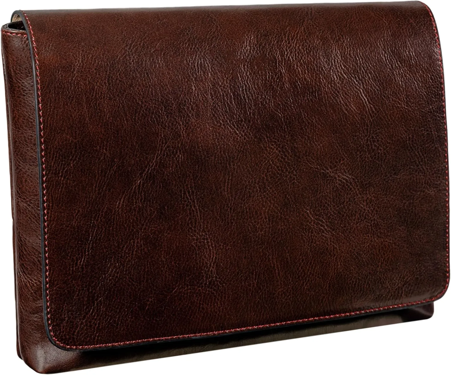Time Resistance Leather Messenger Bag for Men - Crossbody Bag - Full Grain Leather - Tablet Sized Shoulder Bag
