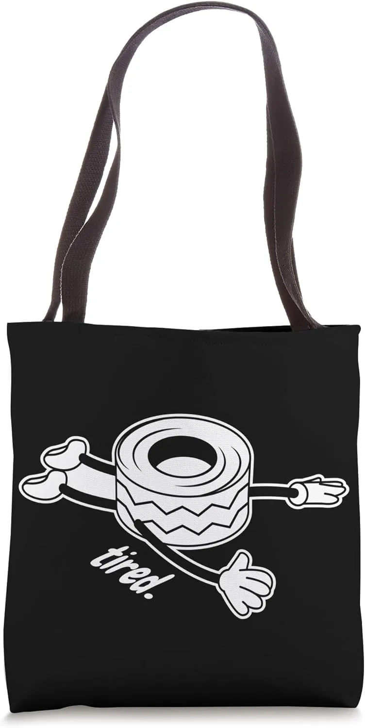 Tired Tire Enthusiast Wheels Rims Workshop Tote Bag