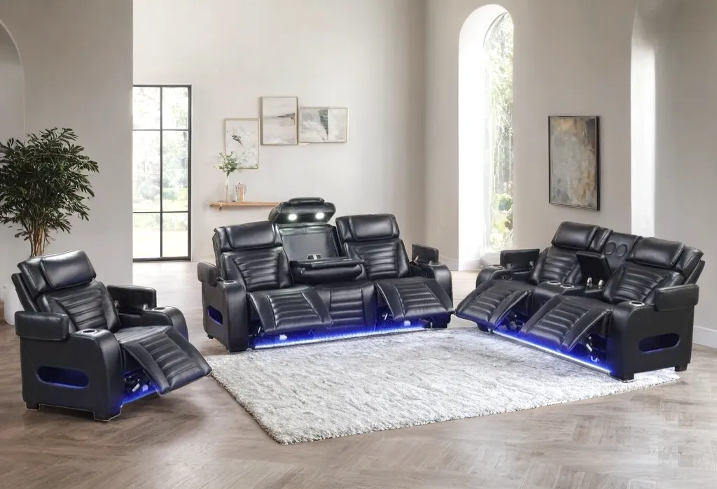 Tokyo Black 3-Piece Power Reclining Set