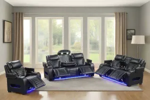 Tokyo Black 3-Piece Power Reclining Set