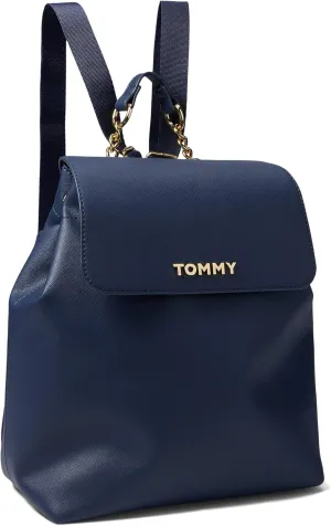 Tommy Hilfiger Kendall II Flap Backpack-Saffiano PVC Tommy Navy One Size