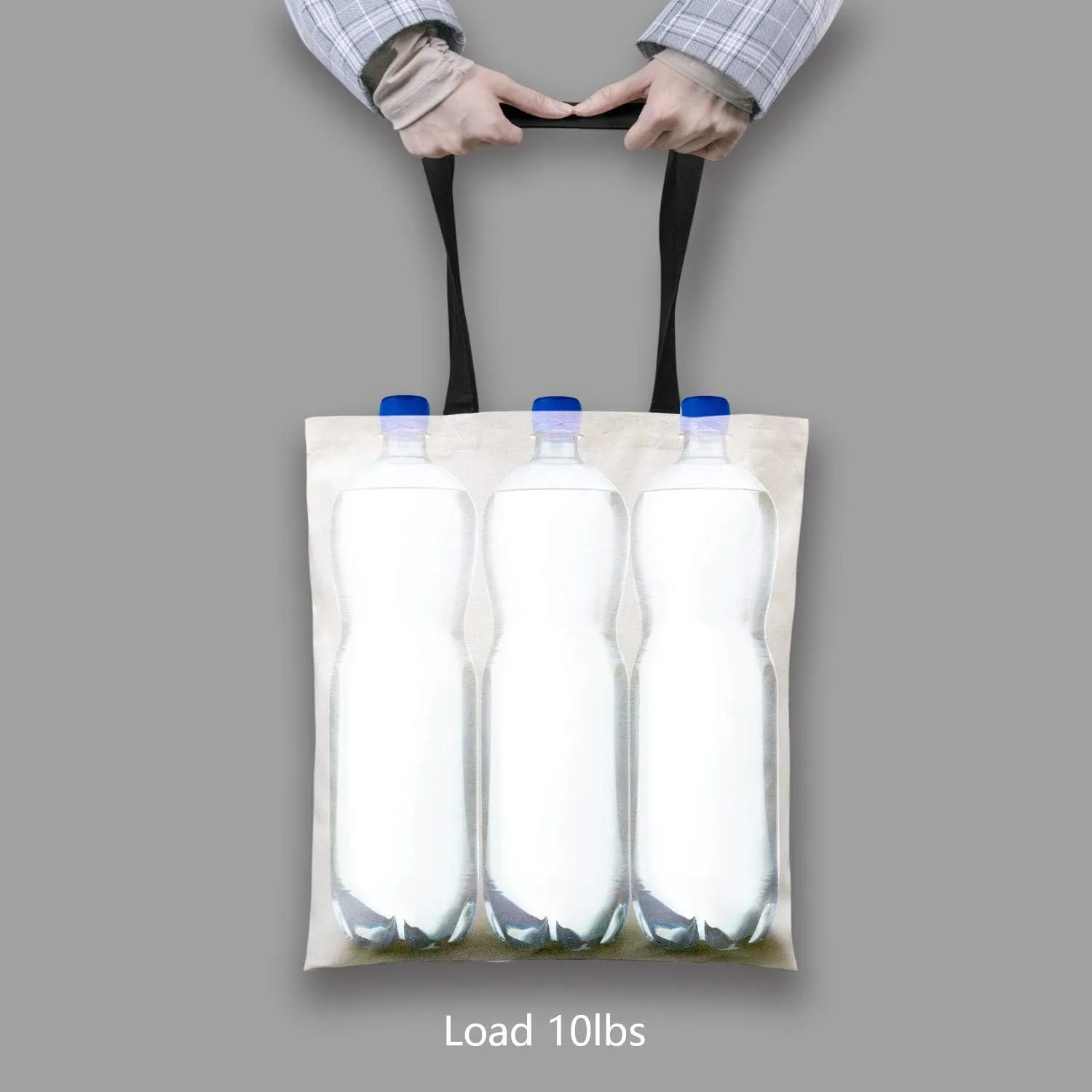 TOPDesign 24-Pack Economical Cotton Tote Bag, Lightweight Medium Reusable Grocery Shopping Cloth Bags, Suitable for DIY, Advertising, Promotion, Gift, Activity