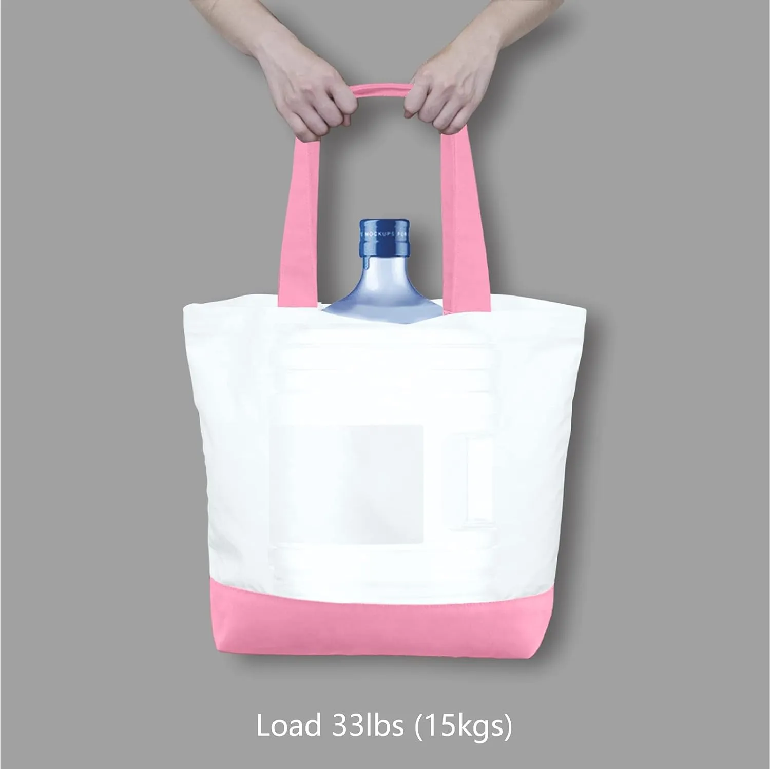 TOPDesign 3-Pack Super Strong Large 12oz Cotton Canvas Tote Bags, Reusable Grocery Shopping Cloth Bags, Fashionable Two-Tone Totes for Crafts, DIY Your Creative Designs