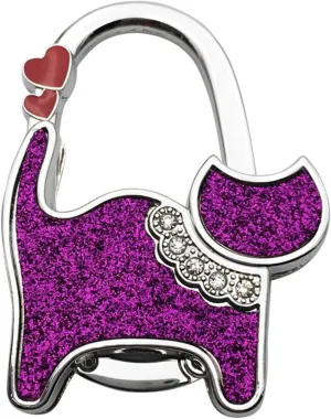 TopHomer Cartoon Cat Design Foldable Handbag Portable Hanger Mini Heavty Duty Folding Purse Table Hook Holder