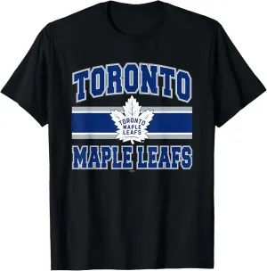 Toronto Maple Leafs Stripe Black Officially Licensed T-Shirt