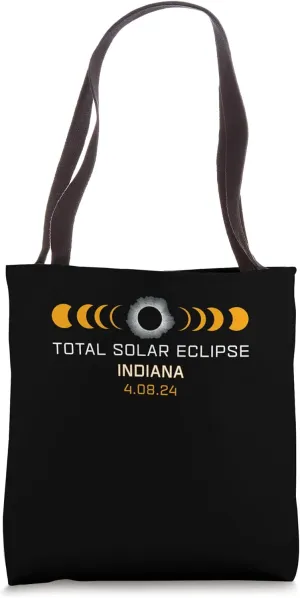Total Solar Eclipse Apirl 08 2024 Indiana State Totality Tote Bag
