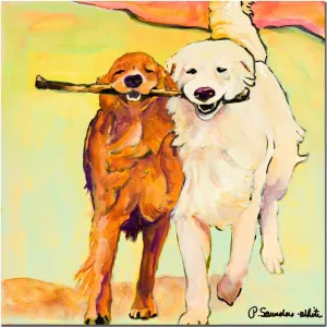 Trademark Art PS016-C1818GG Pat Saunders White Stick with Me Canvas Art