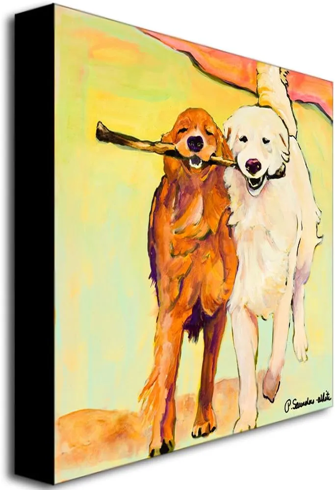 Trademark Art PS016-C1818GG Pat Saunders White Stick with Me Canvas Art