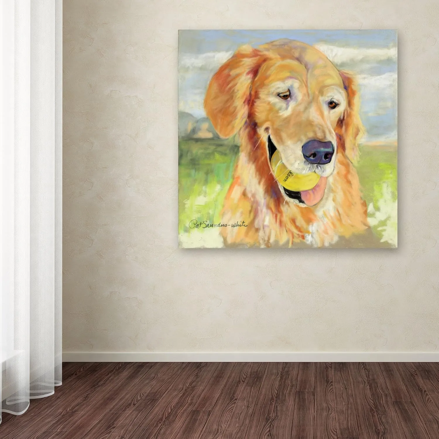 Trademark Fine Art Gus Canvas Wall Art by Pat Saunders, 24 by 24-Inch