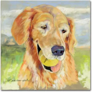 Trademark Fine Art Gus Canvas Wall Art by Pat Saunders, 24 by 24-Inch