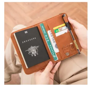Travel Accessories RFID Passport Mauritius Covers Women Men Vintage Busines Holder Multi Function ID Bank Card PU Leather Wallet organizer