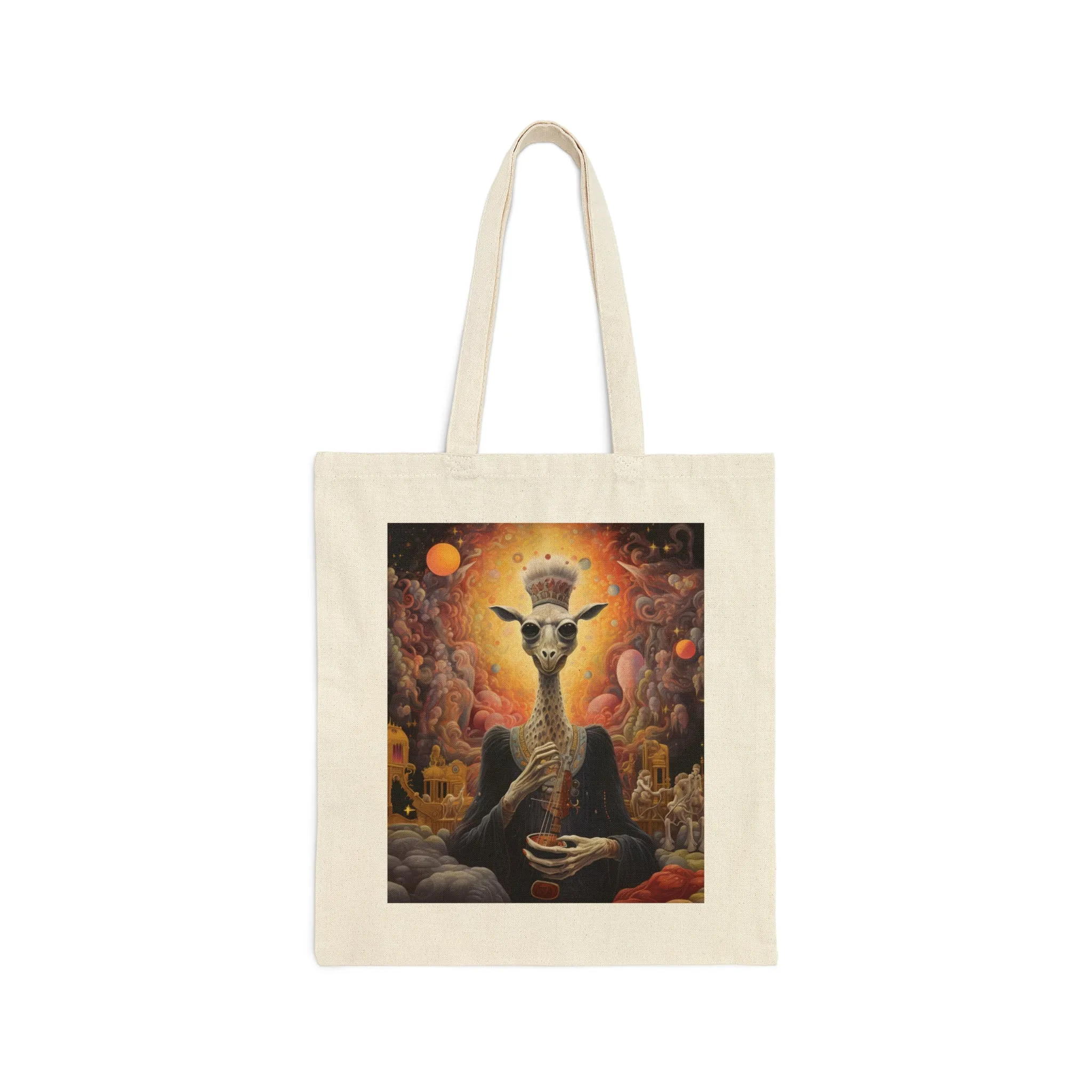 Trippy Cotton Canvas Tote Bag